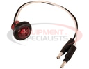 .75 Inch Round Marker Clearance Lights - 1 LED Red With Male Bullets