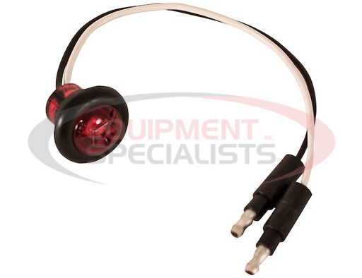 (Buyers) [5627511] .75 Inch Round Marker Clearance Lights - 1 LED Red With Male Bullets