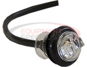 .75 Inch Round Marker Clearance Lights - 1 LED Clear With Stripped Leads