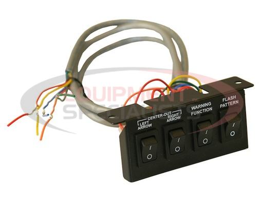 (Buyers) [6391204] Black 4-Switch Panel 3-On/Off 1-Momentary