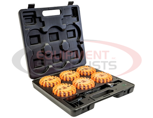 (Buyers) [8891018] 4 Inch Round Rechargeable Strobe/Flare Kit with 6 Flares And Charging Case