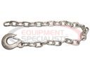 3/8x22 Inch Class 4 Trailer Safety Chain With 1 Forged Eye Slip Hook-30 Proof