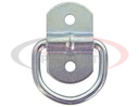 1/4 Inch Forged Light Duty Rope Ring With 2-Hole Mounting Bracket Zinc Plated