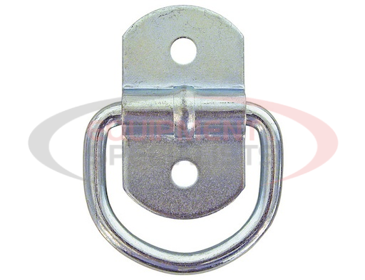 (Buyers) [B23] 1/4 Inch Forged Light Duty Rope Ring With 2-Hole Mounting Bracket Zinc Plated