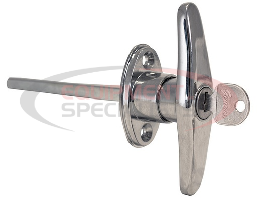 (Buyers) [B2392L] T-Type Locking Door Handle - 3-7/8 Inch Handle Length with CL001 Key