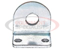 1/2 Inch Zinc Plated Spring Latch Keeper Only - 1.75 x 1.75 Inch